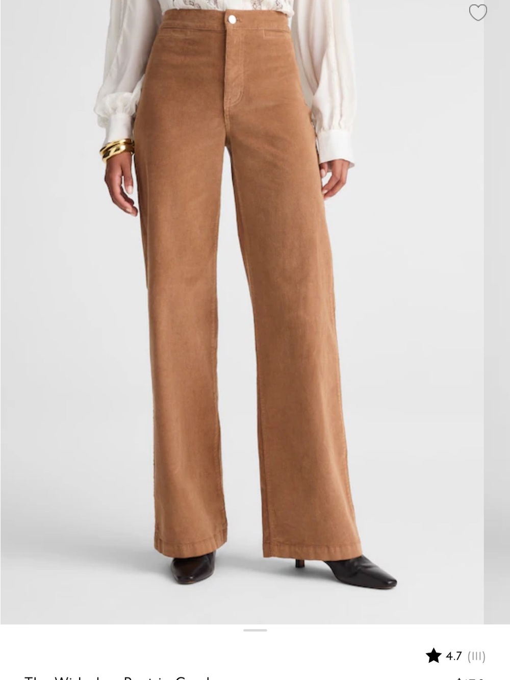 Madewell The Tall Wide-Leg Pant in Corduroy - Camel Brown